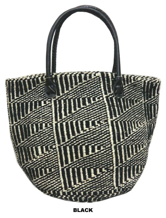 Acrylic Wool & Sisal Bag M (2 colors, assorted patterns) KENB-100