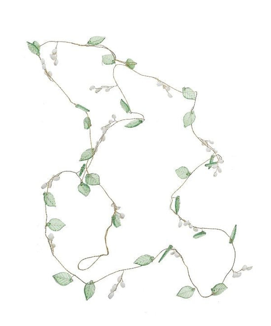 Glass beads leaf garland M34-2573