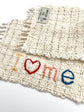 100% Organic cotton handwoven scarf _ I ♡ me ♭127