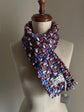 Handwoven tweed scarf | thin ♭62 [made with apparel leftover yarn]