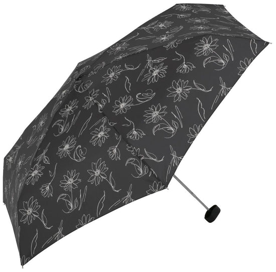 Folding Umbrella Compact Pouch Line Flower Mini