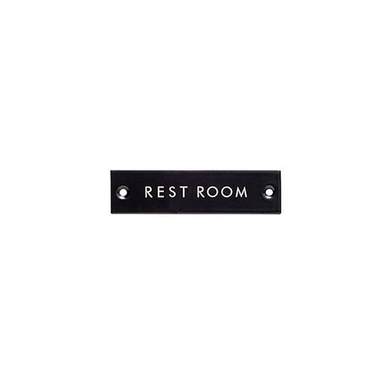 63954 [POSH MADE] sign plate REST ROOM black