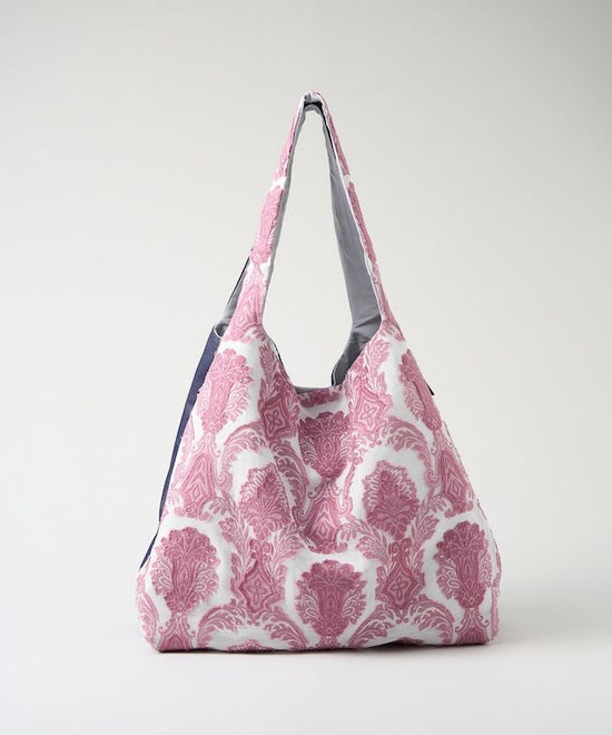 TWINS bag / pink damask × blue jeans / L