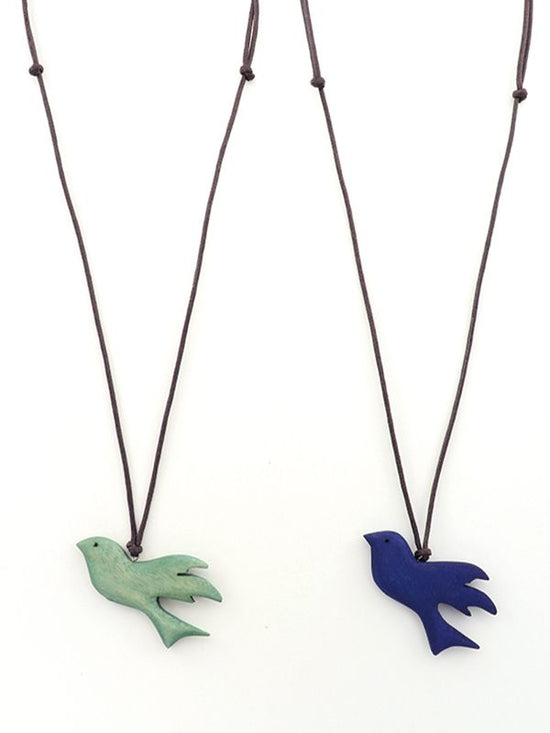 Wood bird necklace (2 colors)