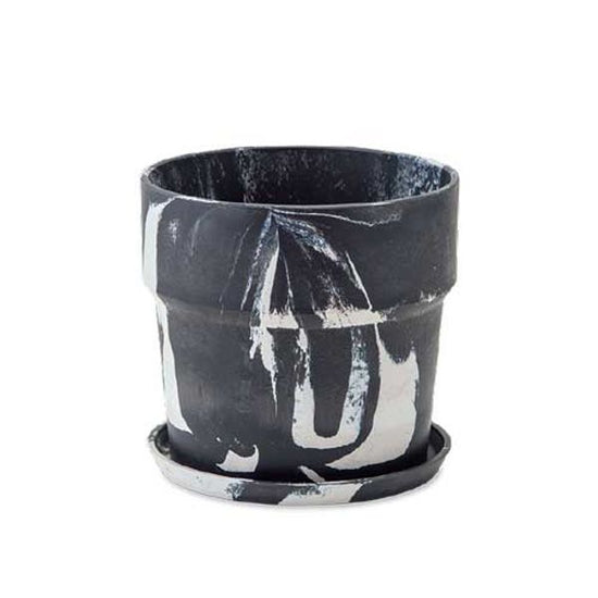 80989 [PLUS THE GREEN] Urban plant pot, charcoal/milk