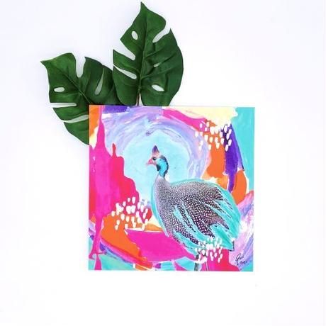 Wild Art Print (unframed) Optimistic Guinea Fowl