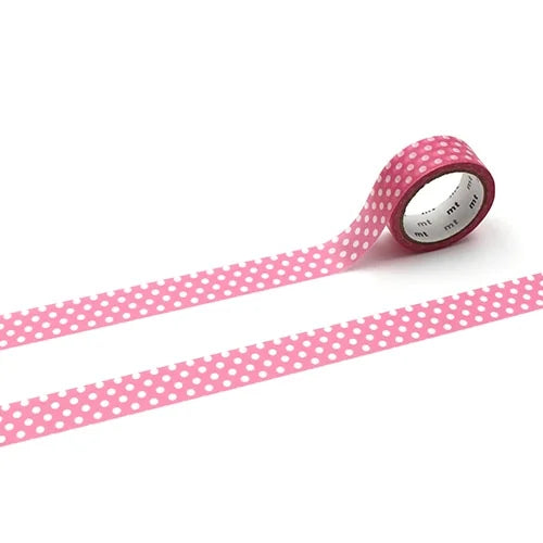 mt Masking Tape – Dot Aurora Pink, 15mm×5m