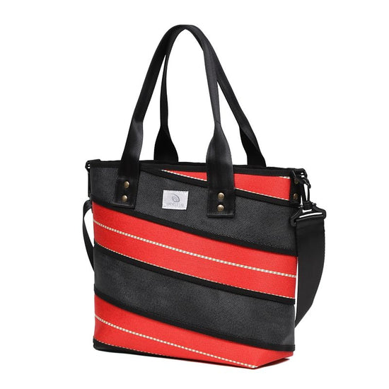 Spiral Tote Bag Medium (Red Black)