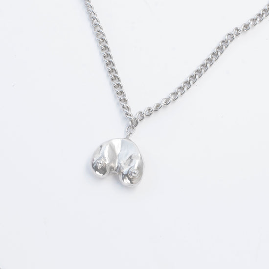 Silver 925 Nipple Necklace