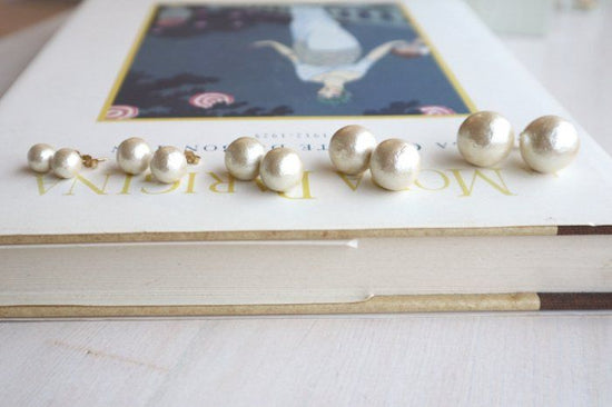 Cotton pearl post pierce