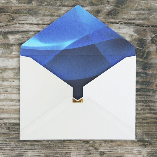 [Beige & Blue] Stylish Envelope with Card HNE01J