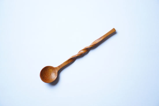Twisted Wooden Spoon (teak)A020-1