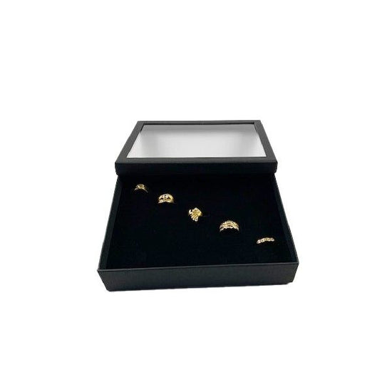 S size ring storage paper box with window, 30 rings inserted L-10401