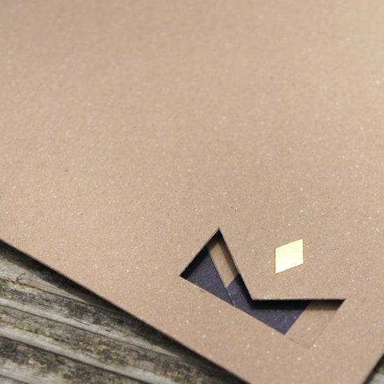 Stylish Envelopes with Cards [Kraft × Stripe Navy Blue] HCB03A