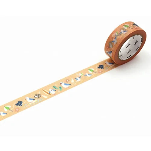 mt Masking Tape ex – Summer Seagulls, 15mm×7m