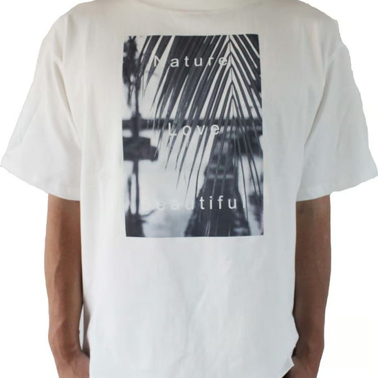 T-shirt White Palm Monochrome