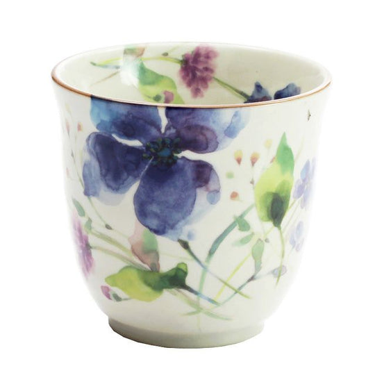 Flower Watercolor Teacup Clematis (01817)