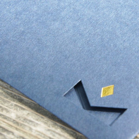 [Simple navy blue] Stylish envelope with card HSC01B