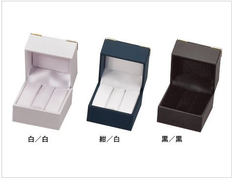 Ring case with ring bar, square type with corner brackets, NOELLE COLLECTION, 12 pieces, AO-RA-106