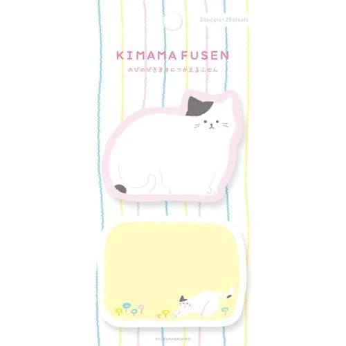 Furukawa Shiko Kimama Sticky Notes – Stretching Cat