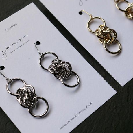 Multi-Circle Pierced Earrings/Clip-on earrings