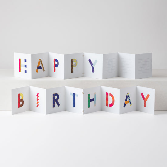 HAPPY BIRTHDAY Moji Accordion Card