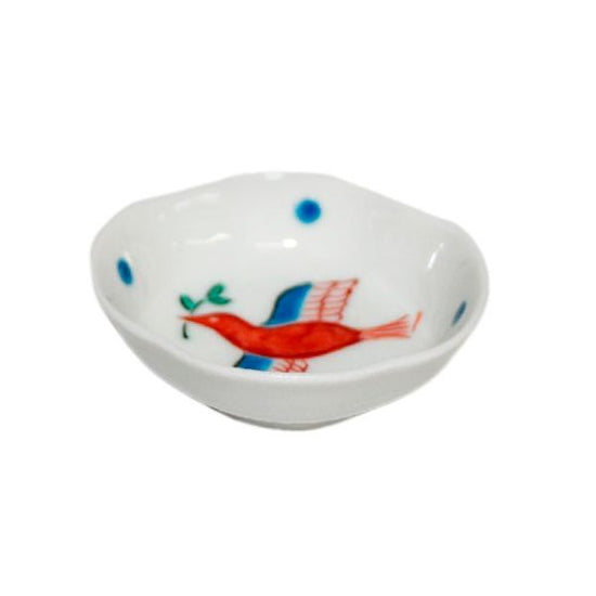[Eisyou] Mokuri bean dish with bird design adding leaves