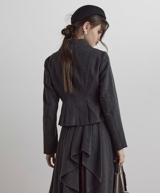 Peplum Tweed Jacket / an3 Limited [51DD01j003].