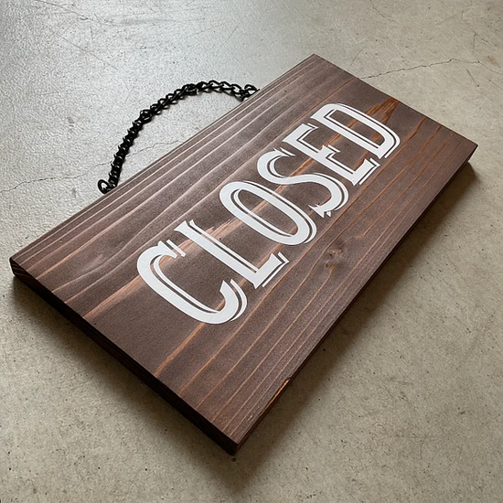 Open / Closed Plate Sign