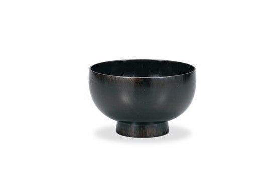 Yamanaka-nuri Kasho-an Original Product: Zelkova 3.8 Hotei Soup Bowl, Kurozuri SO-238