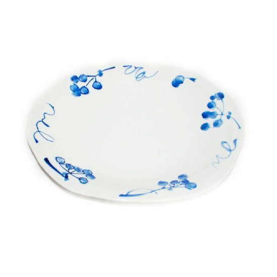 [Eisyou] Eight-sided Oval Dish with Design of Back to the Mountain