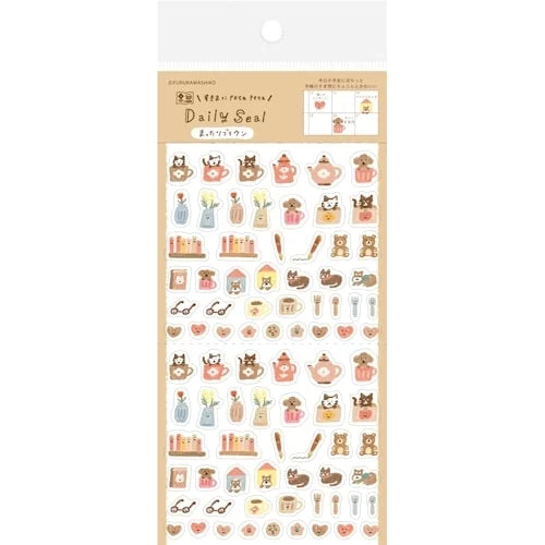 Furukawa Shiko Daily Stickers – Relaxing (Brown)