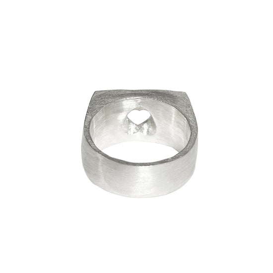 Silver925 Heart Signet RIng