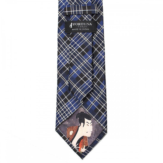 Necktie Nishijin silk check - 20. UKIYOE (Ukiyoe lining) Made in Japan