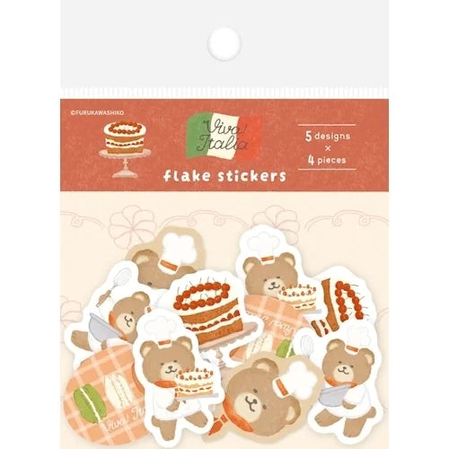 Furukawa Shiko Washi Flake Stickers – Dessert Bear