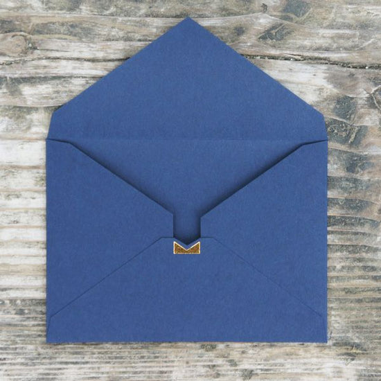 [Simple navy blue] Stylish envelope with card HSC01B