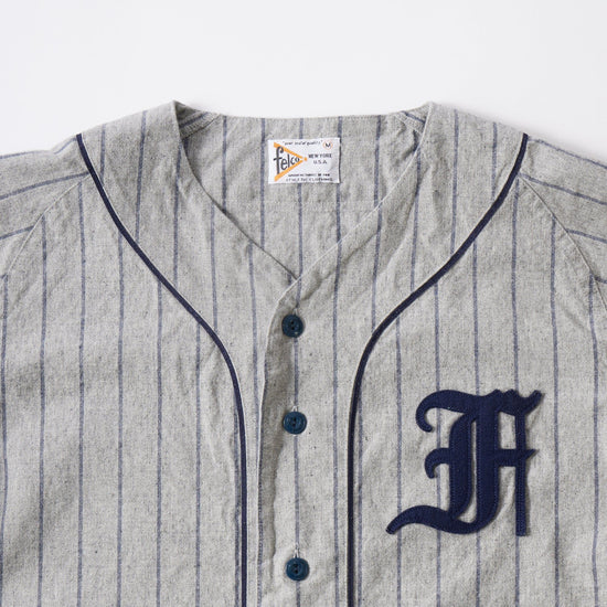 [24SS NEW]FELCO BASEBALL SHIRT COTTON LINEN CLOTH W/OLD FONT F FELT