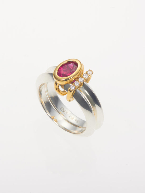 MEBUKI DOUBLE RING / Ruby