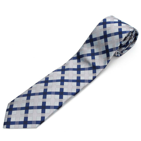 Necktie Nishijin silk plaid - 22. revival Made in Japan