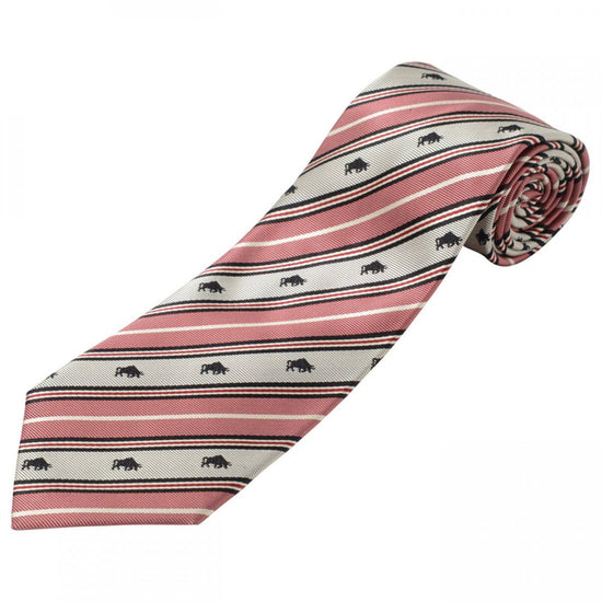 Tie Nishijin silk regimental stripe - 17. Success Bull Pattern Made in Japan