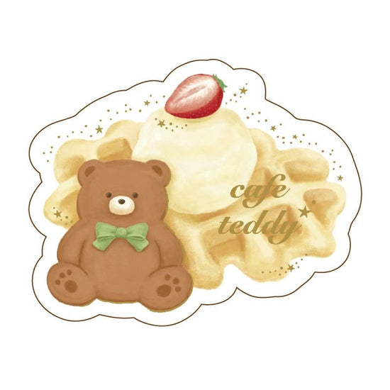 cafe teddy sticker [waffle]