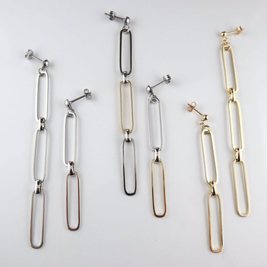 Asymmetry chain Pierce & Earring