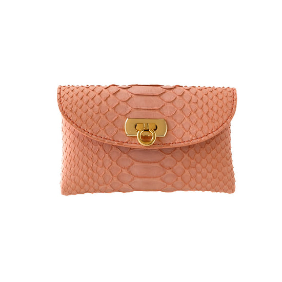 Flap wallet fleur medium colored python