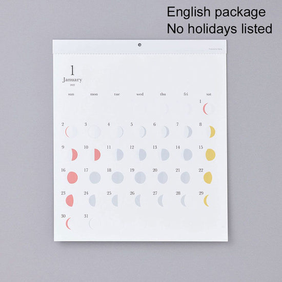 Moon Calendar Michiru 2025 International Package Moon Phases Wall Calendar