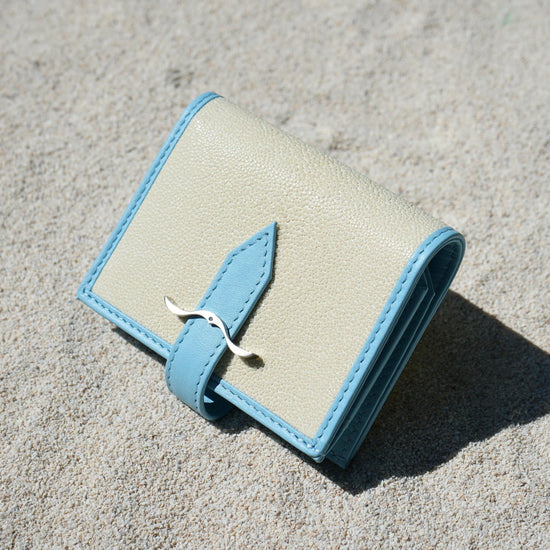 Mini Wallet (White and Baby Blue) Monaco