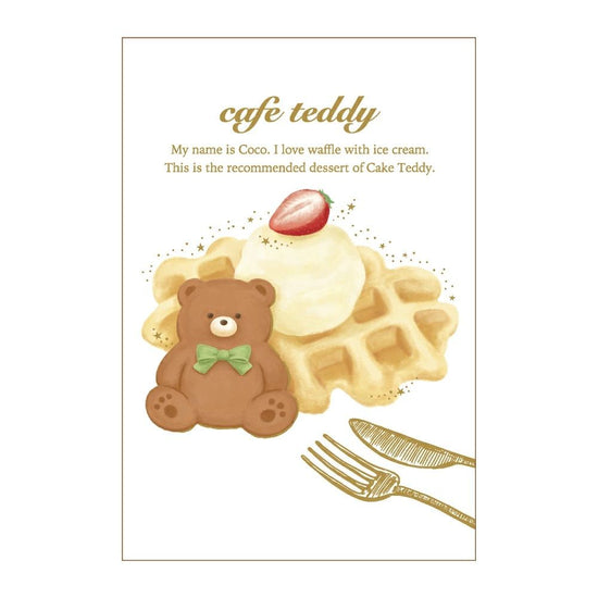 cafe teddy postcard [waffle].