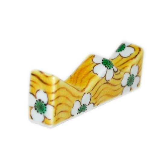 [Eisyou] Brush Mount with White Flower Design (Large)