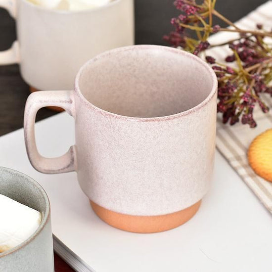 Scandinavian Mug Pink Matte Peach Type Western Tableware Mug Cup Soup Cup Made in Japan Minoyaki Cafe Style Fashionable Modern