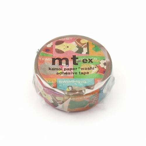 mt Masking Tape ex – Animals × Sports, 15mm×7m
