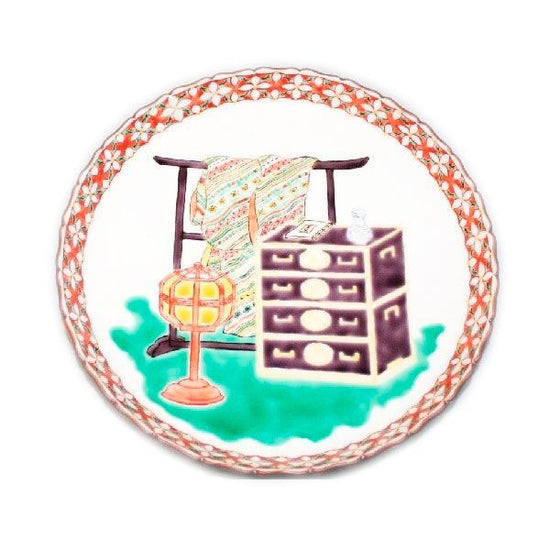 [Eisyou] Decorative dish with a design of "dogu zukushi